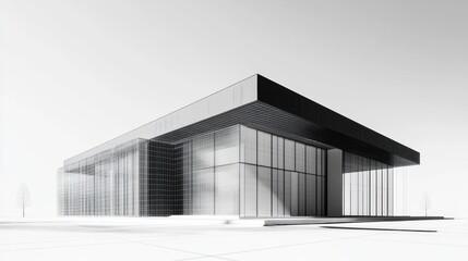 Modern Architecture Building Design Sketch