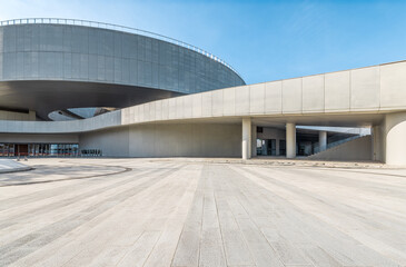 Modern architecture with clear sky and empty plaza © zhao dongfang
