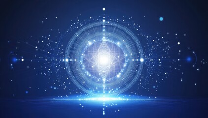 blue glowing background