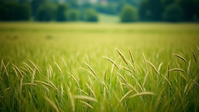 Viewers are taken to a vast grass field in a natural setting encouraging them to explore and admire