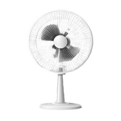  Stand fan isolated on a transparent background, PNG