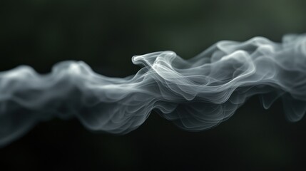 Abstract smoke waves against a dark backdrop.  Soft, flowing, wispy clouds of vapor in motion