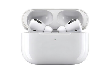 Wireless Bluetooth earbud isolated on transparent background