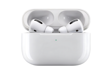 Wireless Bluetooth earbud isolated on transparent background