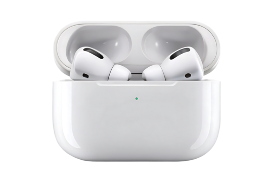 Wireless Bluetooth earbud isolated on transparent background