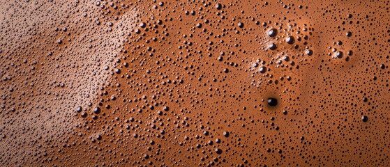 Close-up of a surface covered in small droplets of water. the droplets are of different sizes and shapes, and they are scattered across the surface in a random pattern.