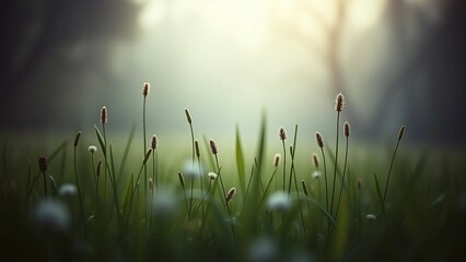Ethereal notion of tending to both internal and external realms by means of a verdant meadow serving