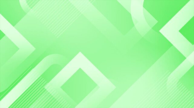 Green color wiggling geometric shapes with parallel lines modern design loop able geometrical background