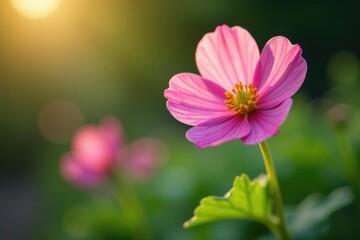 Delicate Adenophora flowers unfurl in morning light, flowers, gentle