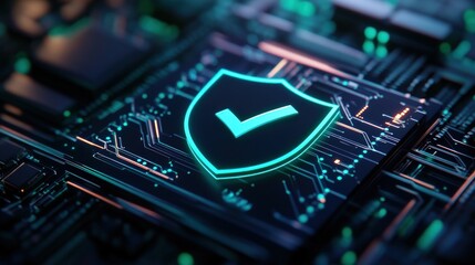 Cybersecurity shield on circuit board