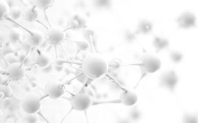 molecular structure on black