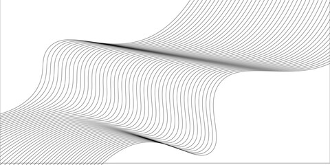 Abstract wave element for design. Digital frequency track equalizer. Stylized line art background. Vector illustration. 