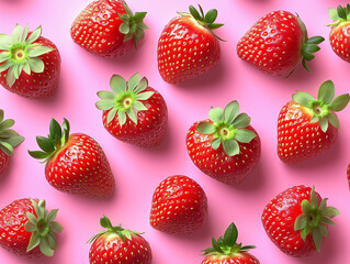 seamless pattern with strawberries