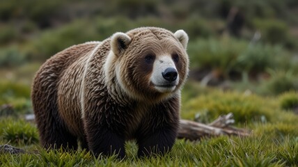Obraz premium Grizzly bear in natural habitat