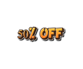 50 %off 3d 2d latter icon 