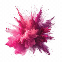 abstract 3d powder explosion in different colour style isolated white wide panorama background