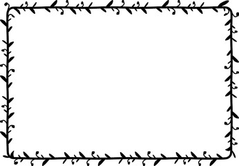 Rectangle Flower frame wreath simple shape Leaves border floral photo frame romantic Botanical Branches decoration wedding anniversary birthday new year newborn Christmas valentine 