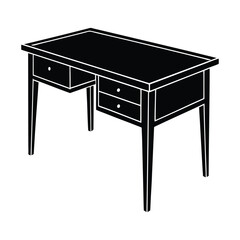 wooden table isolated on white