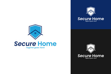 Fototapeta premium Secure home logo design template vector illustration