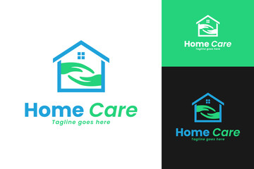 Home care logo design template vector illustration