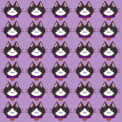 background head black white cat