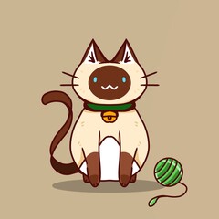 cat with a ball
