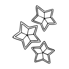 abstract star collection line art illustration