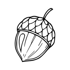 autumn acorn line work