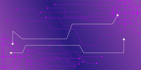 Obraz premium abstract technology background hud style Vector Illustration Concept, Suitable for landing page, ui, web, App intro card, editorial, flyer, and banner.