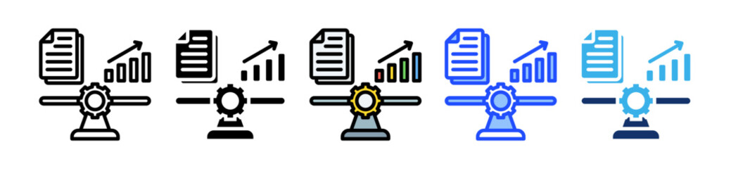 Fototapeta premium Balance Icon Set With Multiple Style Collection