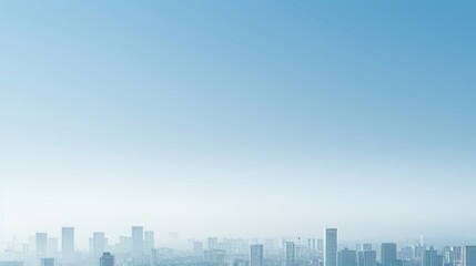 Fototapeta premium City smog reduction through advanced air purification technology. Crisp skyline contrast with sharp filtration focus.