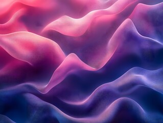 Obraz premium Abstract Flowing Waves: A mesmerizing display of colorful, flowing waves, with a soft gradient transition creating a sense of depth and movement, evocative of fluid motion and energy.
