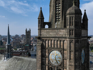 Clock Tower of Albion United Reformed Church - Ashton Under Lyne, Northwest England