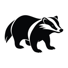 Obraz premium Vector illustrations of a bear and panda with a raccoon, ferret, and red panda, all depicted as cute, wild animals in a sitting or standing pose, isolated on a white background