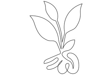 Continuous one line art environment earth day vector icon
