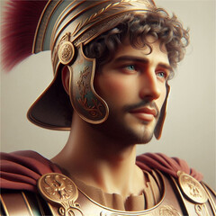 portrait of a roman warrior