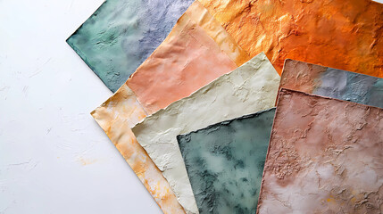 Several sheets of various colors