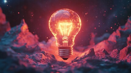 Illuminating ideas light bulb inspiration creative studio gigapixel image bright environment close-up view radiant concept