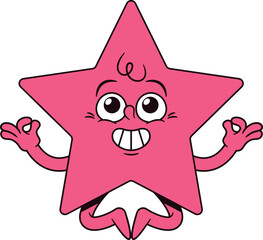 Obraz premium Smiling calm star geometric figure