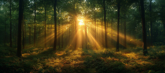 Enchanted Forest Sunlight – Mystical Nature Photography & Art