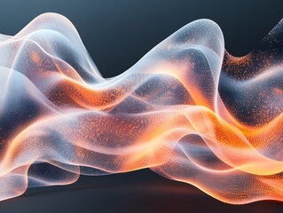 Fototapeta premium Abstract Energy Flow: A vibrant, dynamic display of energy flow, with swirling ribbons of light and color, evokes a sense of movement, innovation.