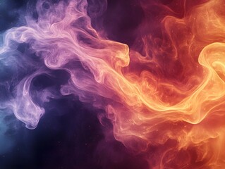 Obraz premium Vibrant Abstract Smoke: Swirling clouds of color in a vibrant abstract composition, evoking a sense of movement, energy, and artistic expression.