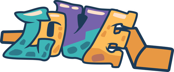 Love emotion world lettering graffiti