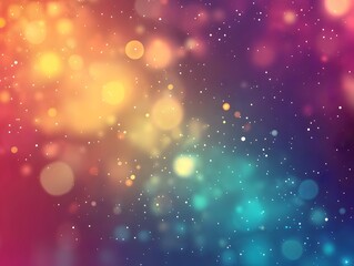 Abstract Bokeh Background with Glittering Particles and Vibrant Color Gradient