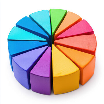 A colorful business risk assessment wheel with diverse segments illustrating various categories of risk factors and their significance in strategic planning and management decisions