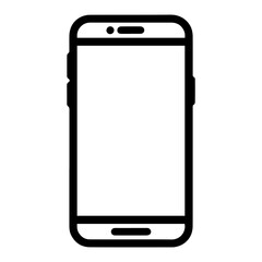 Smartphone Mockup empty screen a mobile phone with a blank white screen, perfect for website design, mobile app presentations, and advertising. An isolated design element with a clipping path 