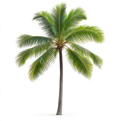 Fototapeta premium Stunning realistic photography of a tall palm tree against a clear blue sky capturing the essence of tropical paradise and relaxation perfect for travel and nature themes in visual media