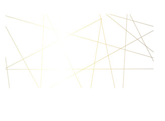 Abstract luxury golden geometric square and random lines on transparent background. Abstract golden lines pattern texture business background.