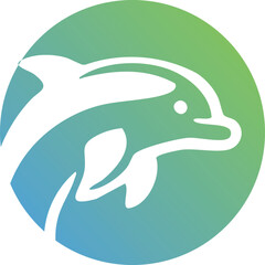 Dolphin circle Vector logo design