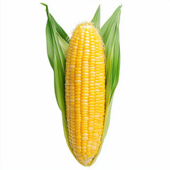 Obraz premium High-quality realistic photography of a fresh ear of corn emphasizing its texture and sweetness with copy space for text or design elements to enhance visual appeal